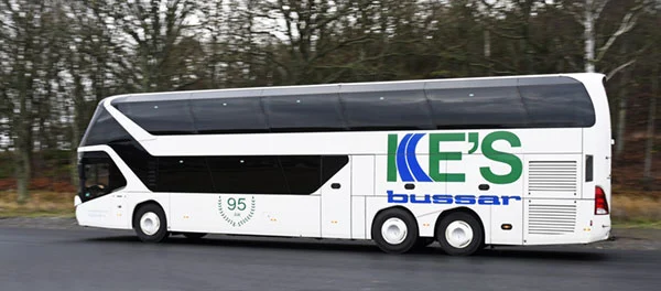 Hyra buss med chaufför i Göteborg med KE's bussars dubbeldäckare
